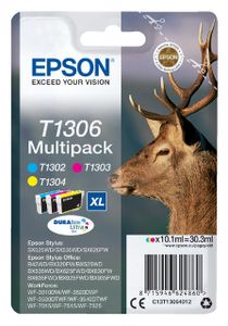 Epson Stag Multipack 3-kleur T1306 DURABrite Ultra Ink