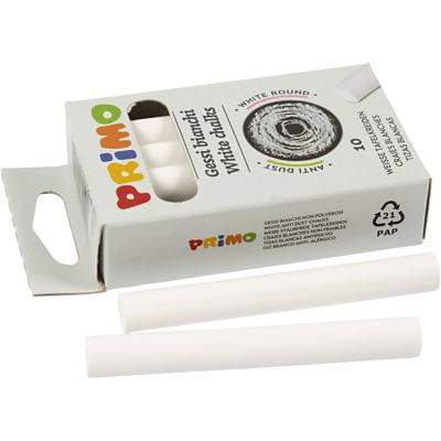 Creativ Company Schoolbordkrijt, l: 8 cm, d 10 mm, wit, 10 stuk/ 1 doos