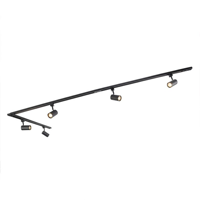 Jimmy LED railverlichting 1-fase met 5X5W spots ZWART dimbaar IP20