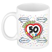 Verjaardag cadeau mok 50 jaar - wit - goddelijk - 300 ml - keramiek - Sarah - thumbnail