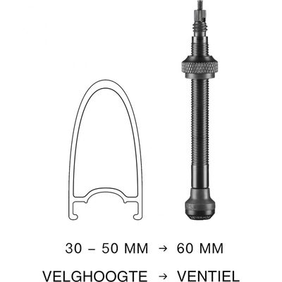 Axa Tubeless ventiel schwalbe 60mm (2 stuks)