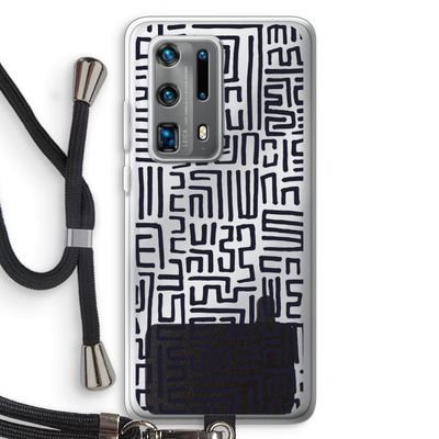 Moroccan Print: Huawei P40 Pro Plus Transparant Hoesje met koord