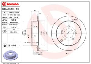 Remschijf BREMBO, Remschijftype: Massief, u.a. fÃ¼r KIA, Hyundai