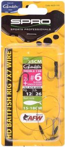 Spro Hd Baitfish Rig 2X Treble 1X Single Hook 12Kg 35cm 2x Treble Size 6 + Singlehook