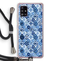 Blauw motief: Samsung Galaxy A51 5G Transparant Hoesje met koord