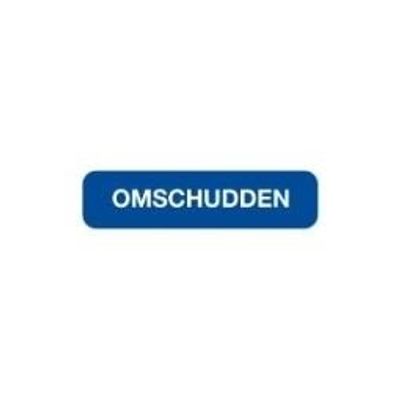 Blockland Strootetiket omschudden blauw 44x11mm (750 st)