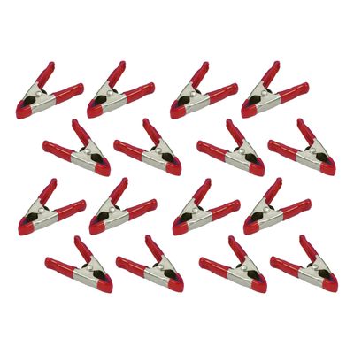 Zeilklemmen/veerklemmen - 12x - staal - 5 cm - mini lijmklemmen