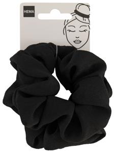 HEMA Scrunchies Stof Zwart - 2 Stuks