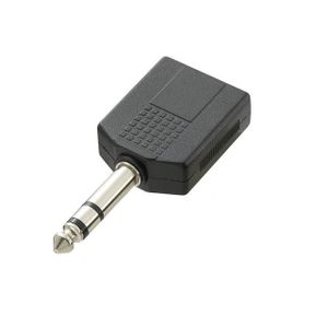 SpeaKa Professional SP-7870192 Jackplug Audio Y-adapter [1x Jackplug male 6,3 mm - 2x Jackplug female 6,3 mm] Zwart