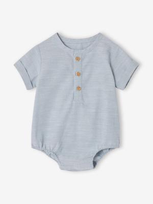 Body baby jongen korte mouwen hemelsblauw