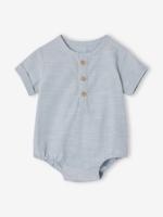 Body baby jongen korte mouwen hemelsblauw