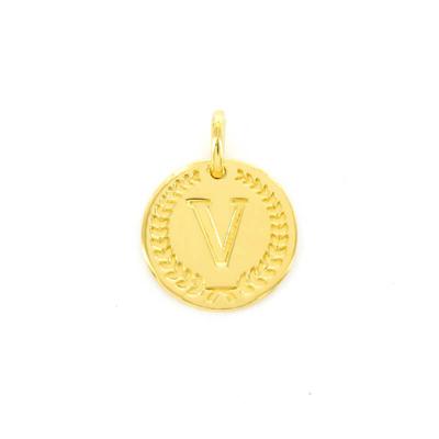 Imotionals Ronde Kettinghanger Letter V Goud