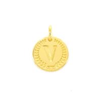 Imotionals Ronde Kettinghanger Letter V Goud