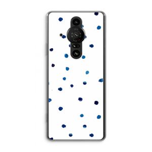 Blauwe stippen: Sony Xperia Pro-I Transparant Hoesje