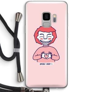 Hartje: Samsung Galaxy S9 Transparant Hoesje met koord