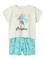 Name It Name It Meisjes Korte Pyjama Set Shortama Flamingo - thumbnail