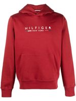 Tommy Hilfiger hoodie à logo imprimé - Rouge