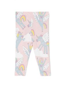 Stella McCartney Kids legging à imprimé graphique - Rose