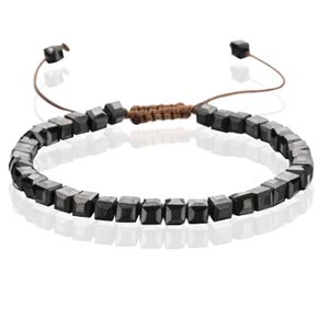 Memphis Bohemia Kralen Armband - 4mm Kristal Glas Zwart