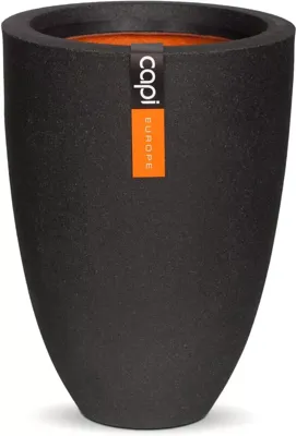 Capi urban elegant laag smooth nl kunststof bloempot 36x47 cm zwart