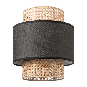 Home sweet home lampenkap Cane weave - zwart
