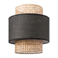 Light depot - lampenkap Cane weave - zwart - Outlet