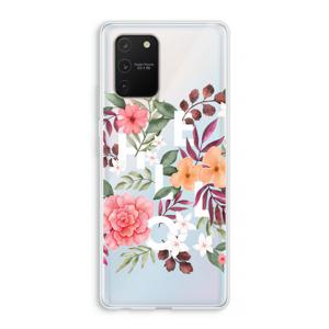 Hello in flowers: Samsung Galaxy S10 Lite Transparant Hoesje