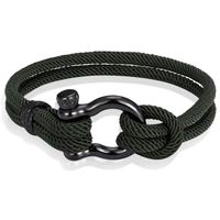 Nautische heren armband Paracord Edelstaal Anker Army