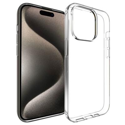 Accezz Clear Backcover iPhone 15 Pro Telefoonhoesje Transparant