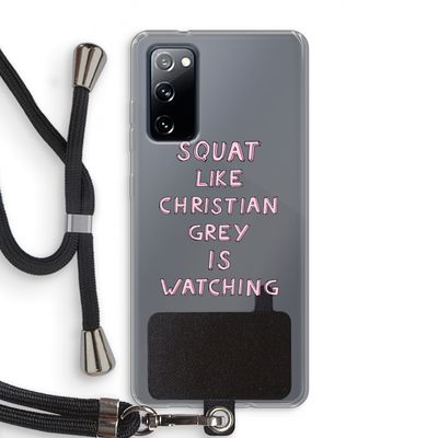 Christian Grey: Samsung Galaxy S20 FE / S20 FE 5G Transparant Hoesje met koord