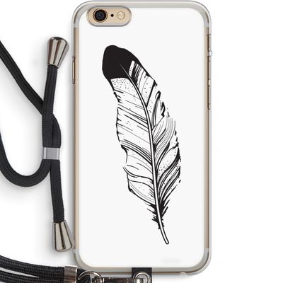 Pluim: iPhone 6 PLUS / 6S PLUS Transparant Hoesje met koord