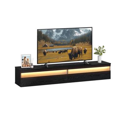Zwevend tv meubel, Ebbenhout Zwart / 178L cm