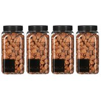 4x Decoratie/hobby steentjes terra cotta 650 ml - thumbnail