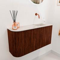 Toiletmeubel Mondiaz Joya Dlux | 81.6 cm | Meubelkleur Ruby | Faye wastafel Nata Wasbak Rechts | Zonder kraangat(en) Toiletmeubel Mondiaz Joya Dlux | 81.6 cm | Meubelkleur Ruby | Faye wastafel Nata Wasbak Rechts | Zonder kraangat(en)