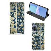 Sony Xperia 10 III Smart Cover Beige Flowers - thumbnail