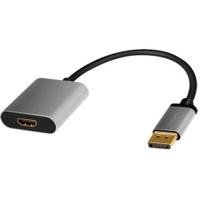 LogiLink CDA0108 video kabel adapter 0,15 m DisplayPort HDMI Zwart, Grijs - thumbnail