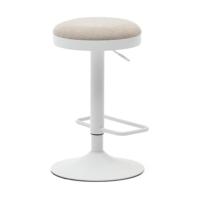 Kave Home Zaib verstelbare barkruk chenille Beige
