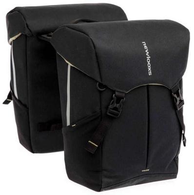 Dubbele fietstas New Looxs Sports MIK 40 liter 32 x 18 x 40 cm (2x) - zwart