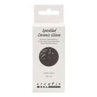 Creativ Company Gespikkeld keramiek glazuur 999-1060 c dekkend tutto nero - 60ml
