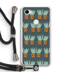 Sansevieria: Pixel 3 XL Transparant Hoesje met koord