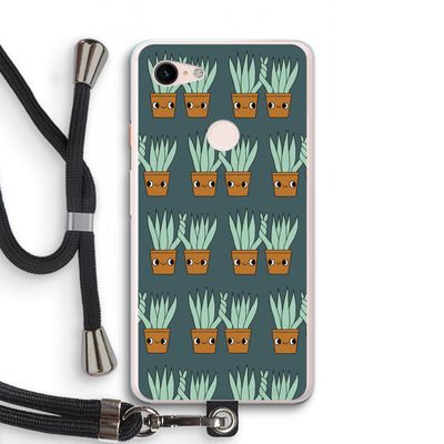 Sansevieria: Pixel 3 XL Transparant Hoesje met koord