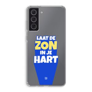 Laat de zon in je hart: Samsung Galaxy S21 FE Transparant Hoesje