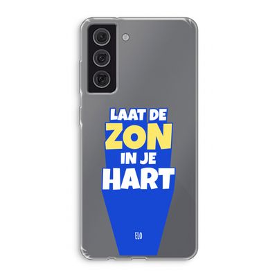 Laat de zon in je hart: Samsung Galaxy S21 FE Transparant Hoesje