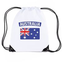 Australie nylon rugzak wit met Australische vlag - thumbnail