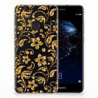 Huawei P10 Lite | TPU Case | Gouden Bloemen