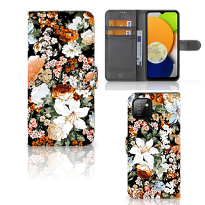 Hoesje voor Samsung Galaxy A03 Dark Flowers