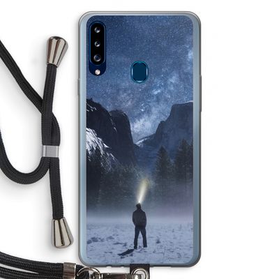 Wanderlust: Samsung Galaxy A20s Transparant Hoesje met koord