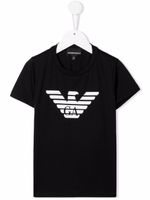 Emporio Armani Kids t-shirt à logo imprimé - Noir - thumbnail