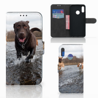 Honor 10 Lite Telefoonhoesje met Pasjes Honden Labrador - thumbnail