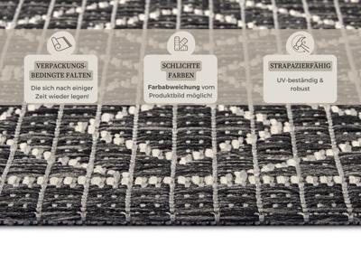 Hanse Home - Clyde In- and Outdoor Carpet Lahal Grey Beige - 76x150 cm